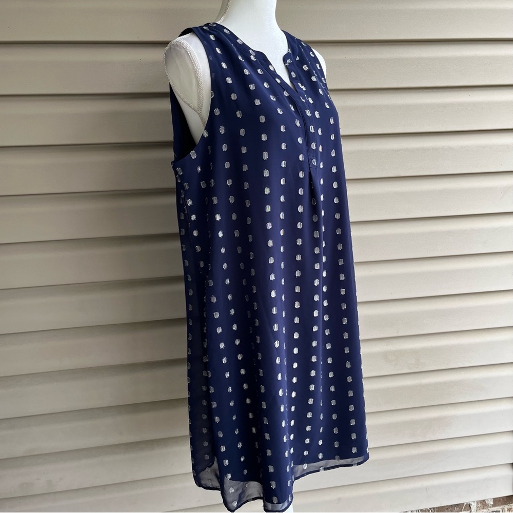 •Crown & Ivy• NWT Sleeveless Shimmer Dot Dress - Size XL - Picture 4 of 10